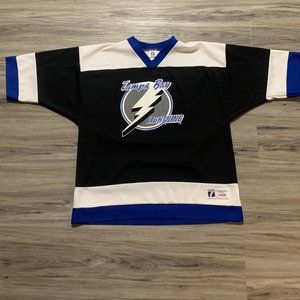 Official Men's XL Logo7 Darren Puppa Tampa Bay Lightning NHL Hockey Jersey